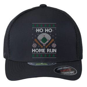 Ho Ho Homerun Baseball Ugly Christmas Party Hitter Gift Flexfit Unipanel Trucker Cap