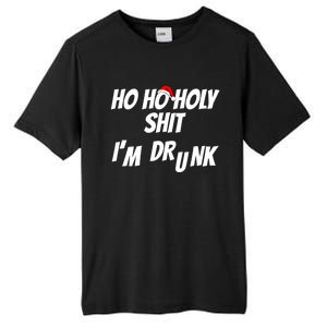 Ho Ho Holy Shit IM Drunk Adult Funny Christmas Gift Tall Fusion ChromaSoft Performance T-Shirt