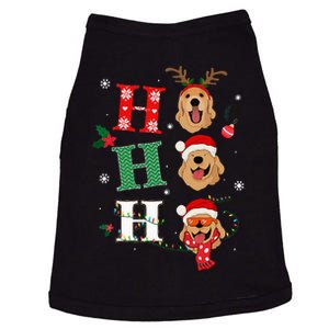 Ho Ho Ho Retrievers Golden Xmas Outfit Christmas Costume Doggie Tank