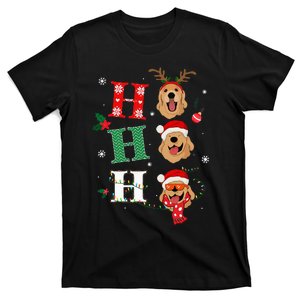 Ho Ho Ho Retrievers Golden Xmas Outfit Christmas Costume T-Shirt