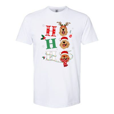 Ho Ho Ho Retrievers Golden Xmas Outfit Christmas Costume Softstyle® CVC T-Shirt