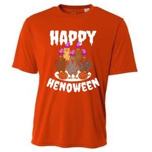 Happy Henoween Hen Chicken Farm Halloween Cute Gift Cooling Performance Crew T-Shirt