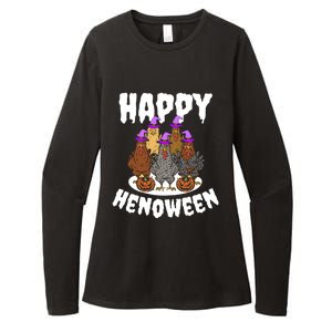 Happy Henoween Hen Chicken Farm Halloween Cute Gift Womens CVC Long Sleeve Shirt