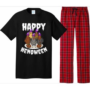 Happy Henoween Hen Chicken Farm Halloween Cute Gift Pajama Set