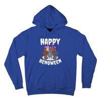 Happy Henoween Hen Chicken Farm Halloween Cute Gift Hoodie