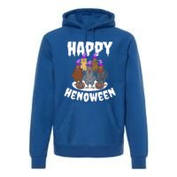 Happy Henoween Hen Chicken Farm Halloween Cute Gift Premium Hoodie