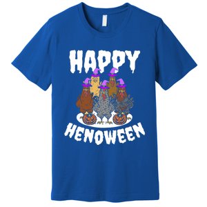 Happy Henoween Hen Chicken Farm Halloween Cute Gift Premium T-Shirt