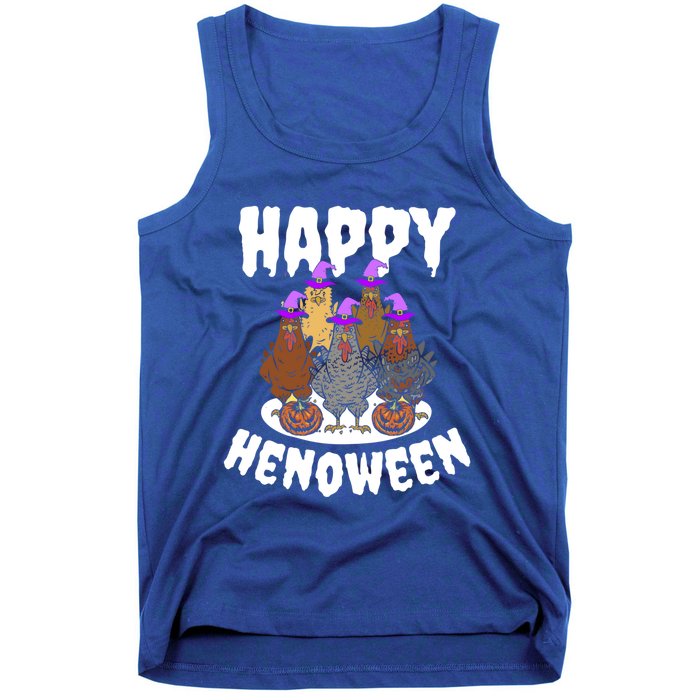 Happy Henoween Hen Chicken Farm Halloween Cute Gift Tank Top