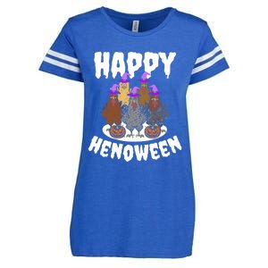 Happy Henoween Hen Chicken Farm Halloween Cute Gift Enza Ladies Jersey Football T-Shirt