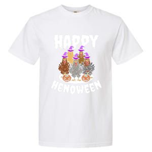 Happy Henoween Hen Chicken Farm Halloween Cute Gift Garment-Dyed Heavyweight T-Shirt