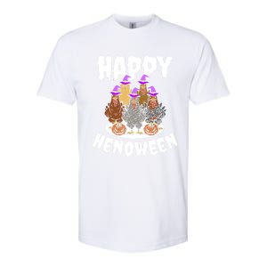 Happy Henoween Hen Chicken Farm Halloween Cute Gift Softstyle CVC T-Shirt