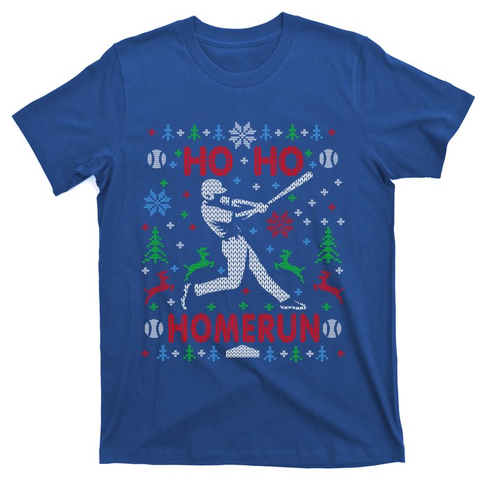 Ho Ho Homerun Baseball Ugly Christmas Party Hitter Gift T-Shirt