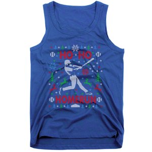 Ho Ho Homerun Baseball Ugly Christmas Party Hitter Gift Tank Top