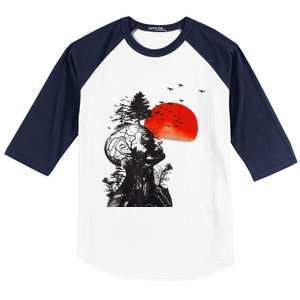 Halloween Hangover Human Tree Graphic Gift Baseball Sleeve Shirt