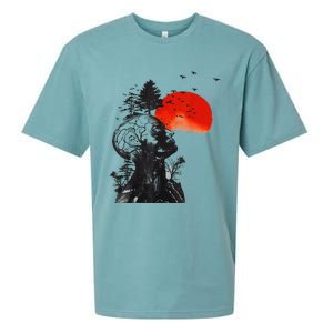 Halloween Hangover Human Tree Graphic Gift Sueded Cloud Jersey T-Shirt