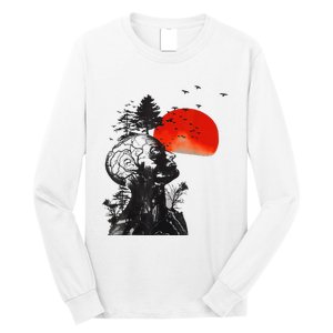 Halloween Hangover Human Tree Graphic Gift Long Sleeve Shirt