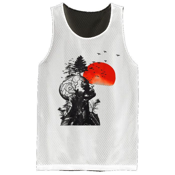 Halloween Hangover Human Tree Graphic Gift Mesh Reversible Basketball Jersey Tank