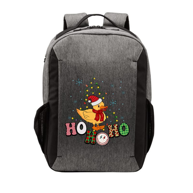 Ho Ho Ho Duck Funny Christmas Lights Gift Vector Backpack