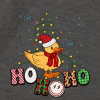 Ho Ho Ho Duck Funny Christmas Lights Gift Vector Backpack
