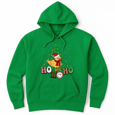 Ho Ho Ho Duck Funny Christmas Lights Gift Hoodie