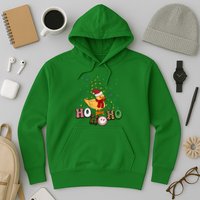 Ho Ho Ho Duck Funny Christmas Lights Gift Hoodie