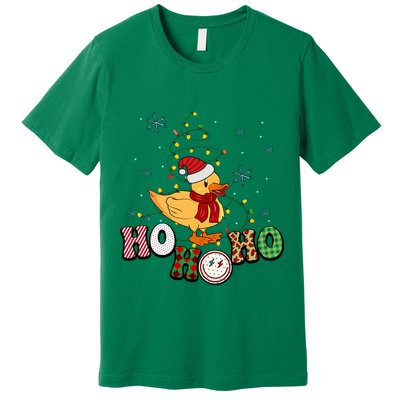 Ho Ho Ho Duck Funny Christmas Lights Gift Premium T-Shirt