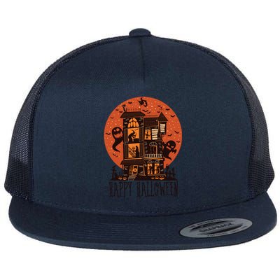 Happy Halloween Flat Bill Trucker Hat