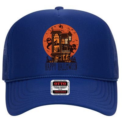 Happy Halloween High Crown Mesh Back Trucker Hat