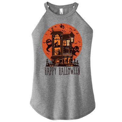 Happy Halloween Women’s Perfect Tri Rocker Tank