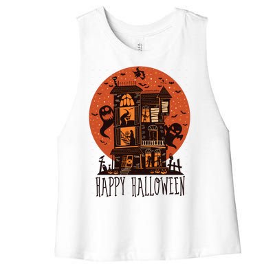 Happy Halloween Women's Racerback Cropped Tank