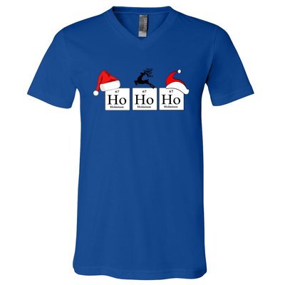 Ho Ho Ho A Very Scientific Christmas Science Christmas Gift V-Neck T-Shirt