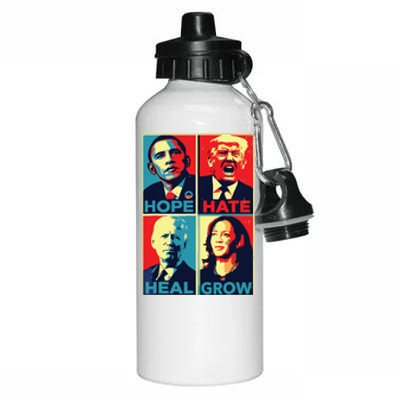 Hope Hate Heal Grow Hope Hate Heal Rise Aluminum Water Bottle 