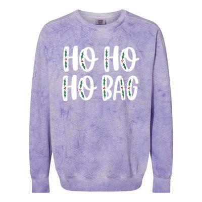 Ho Ho Ho Bag Funny Christmas Gift Colorblast Crewneck Sweatshirt