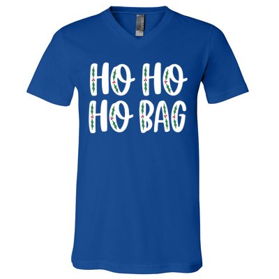 Ho Ho Ho Bag Funny Christmas Gift V-Neck T-Shirt