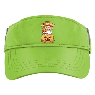 Happy Hallothanksmas Holiday Cats Adult Drive Performance Visor