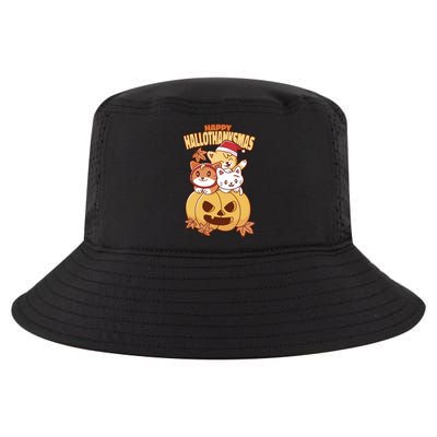 Happy Hallothanksmas Holiday Cats Cool Comfort Performance Bucket Hat