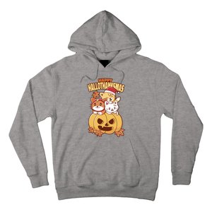 Happy Hallothanksmas Holiday Cats Hoodie