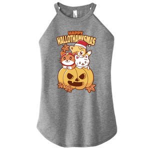 Happy Hallothanksmas Holiday Cats Women's Perfect Tri Rocker Tank