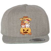 Happy Hallothanksmas Holiday Cats Wool Snapback Cap