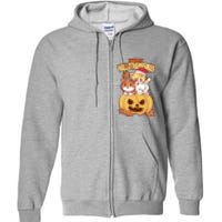 Happy Hallothanksmas Holiday Cats Full Zip Hoodie