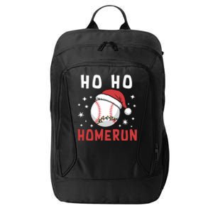 Ho Ho Homerun Christmas Baseball Player Santa Hat Great Gift City Backpack