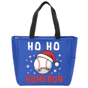 Ho Ho Homerun Christmas Baseball Player Santa Hat Great Gift Zip Tote Bag