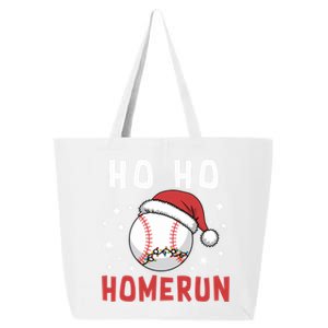 Ho Ho Homerun Christmas Baseball Player Santa Hat Great Gift 25L Jumbo Tote