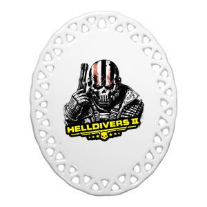 Helldiver Hero Ceramic Oval Ornament