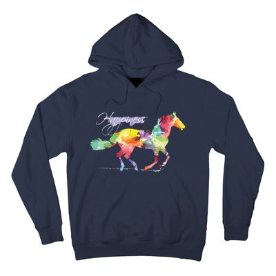 Horse Happiness Horse Lover Equestrian Design Hoodie