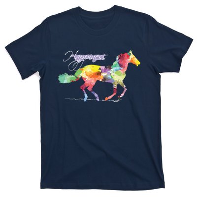 Horse Happiness Horse Lover Equestrian Design T-Shirt