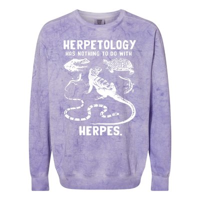 Herpetology Herpes Colorblast Crewneck Sweatshirt