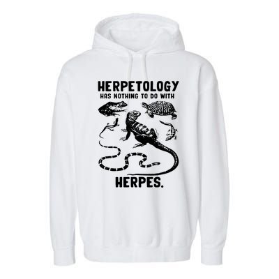 Herpetology Herpes Garment-Dyed Fleece Hoodie