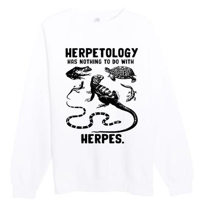 Herpetology Herpes Premium Crewneck Sweatshirt