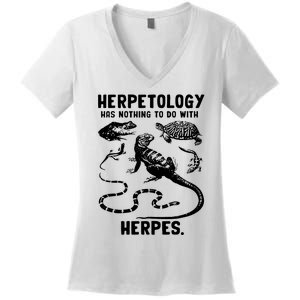 Herpetology Herpes Women's V-Neck T-Shirt